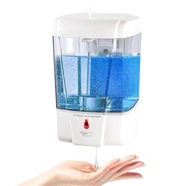 Imagem de Dispenser de Parede Automático，Dispensador de Sabonete com Sensor Infravermelho, Resposta Ultra-Rápida, Pode ser Montado na Parede, Compatível com Sabonete Líquido, Gel de Álcool, Detergente, 700 ml.