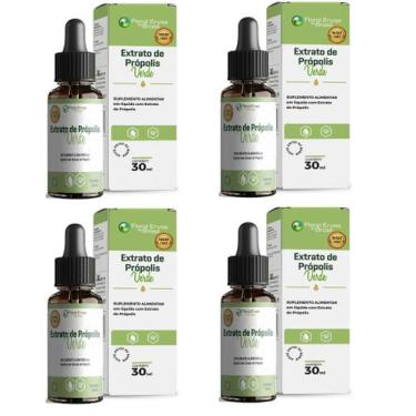 Imagem de Extrato de Própolis Verde 30ml kit 4 Frascos Gotas Aumento Imunidade -