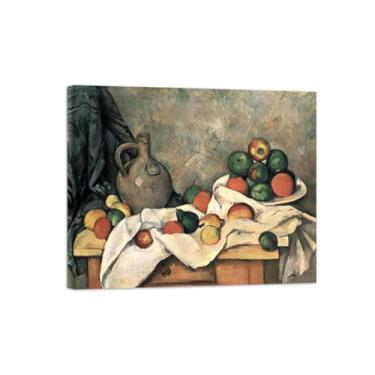 Imagem de Natureza Morta Quadro Parede em Tela-Famosas Pinturas para Sala de Jantar-Fruteira-Decoração Cozinha Vintage 30x35cm Tela Embrulhada