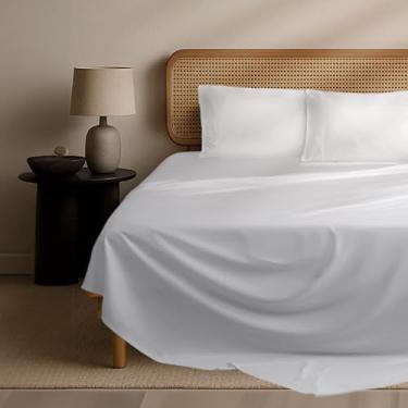Imagem de Epitex Jogo de cama solteiro sólido de 3 peças – viscose derivada de bambu, 1400 fios, conjunto de lençóis de cama respirável e refrescante, roupa de cama luxuosa e sedosa para dormir quente, bolso