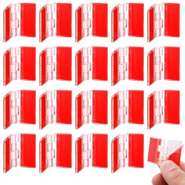 Imagem de 20 peças de dobradiças pequenas de acrílico autoadesivas pequenas dobradiças para artesanato dobradiça de tampa de aquário ferramentas de dobradiça dobrável transparente para armário de vidro suporte