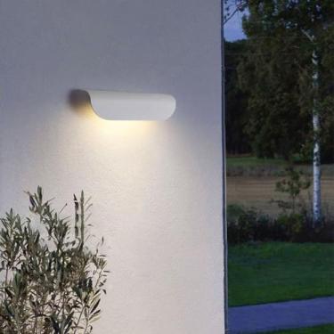 Imagem de Luzes de parede externas LED IP65 à prova d'água luz externa jardim arandelas energia principal lâmpadas de parede de alumínio modernas internas/externas para cerca passarela terraço sala de estar