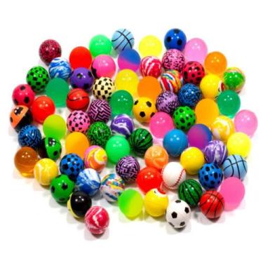 Imagem de Bouncy Balls KISEER, cores variadas, 28 mm de diâmetro, 50 peças