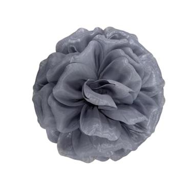 Imagem de Elegante organza seda rosa flor extra grande broches de lapela broche floral grande broche para mulheres festa de casamento banquete vestido terno roupas acessórios moda jóias 210 mm, Extra Large
