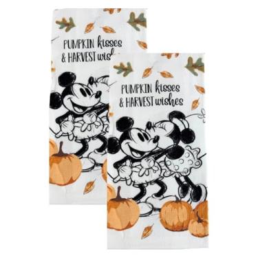 Imagem de Best Brands Consumer Products Inc. Toalha de cozinha 100% algodão Mickey e Minnie, pacote com 2, toalhas de cozinha decorativas macias e absorventes perfeitas para secar pratos e mãos - lavável na