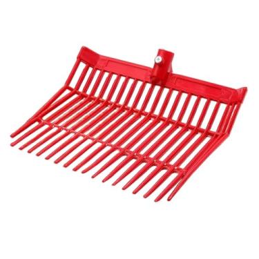 Imagem de Generic Cabeça de substituição para garfo de esterco, com dentes angulares, cabeça de garfo inclinado, ancinho para esterco de cavalo para jardinagem, Vermelho