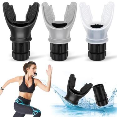 Imagem de Instrutor de respiração TEAWOO Portable, 3 peças, ajustável em preto/c