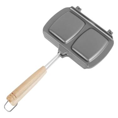 Imagem de Assadeira de sanduíche dupla face, sanduicheira quente, frigideira dupla face para café da manhã, sanduicheira de fogão, sanduicheira antiaderente, para panquecas de café da manhã, omeletes, fritadas