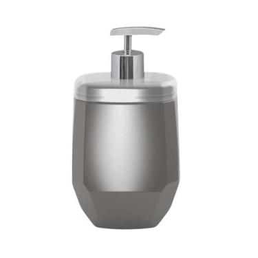 Imagem de Dispenser Detergente Porta Sabonete Liquido 400ml - MicroMax, Cinza