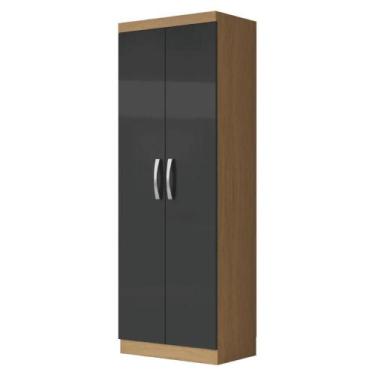 Imagem de Armário Multiuso Organizador Lavanderia 2 Portas 3 Prateleiras 1,70m N