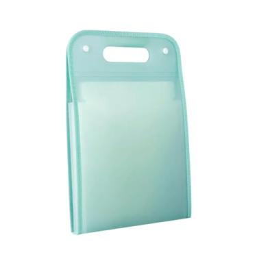 Imagem de Pasta Sanfonada Plástica A4 com 13 Divisórias – Organizadora de Arquivos e Documentos, Portátil, com Alça e 2 Fechos de Pressão – Escolar e Escritório (Verde)