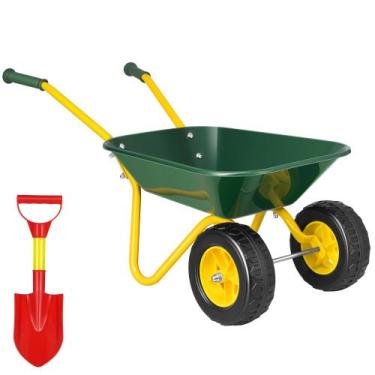 Imagem de Carrinho de mão infantil VIVOHOME Carrinho de jardim infantil com conj