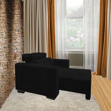 Imagem de Poltrona Amamentação E Decoração Veneza Exclusiva Preto