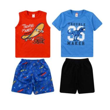 Imagem de Kit 2 Conjuntos Infantil Menino Verão Sortidos - Cleomara Confecçoes, 