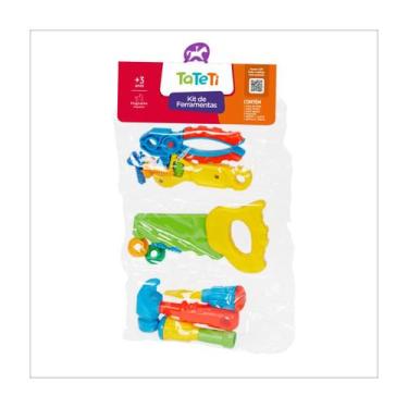 Imagem de Brinquedo Oficina Criativa Infantil Tateti Kit de Ferramentas com 10 P