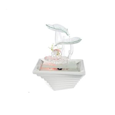 Imagem de XFNVXC Fonte decorativa de mesa para sala de estar, fonte de mesa de água, decoração de mesa, pequena fonte de mesa de cerâmica para casa