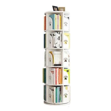 Imagem de AKALNNB Estante flexível para livros, estante rotativa de 360° com várias camadas, estante de livros simples, sala de estar, prateleira aberta para livros, organizador perfeito