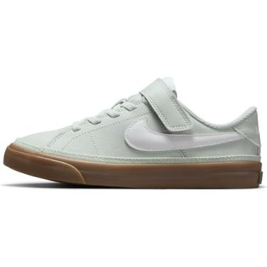 Imagem de Nike Tênis masculino Court Legacy (criança pequena), Prata clara/branco/marrom escuro, 14