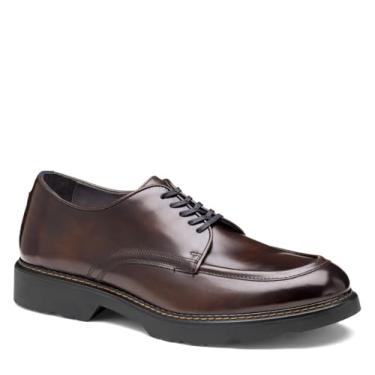 Imagem de Johnston & Murphy Sapato Oxford masculino Huxley Moc Toe, Couro de bezerro italiano marrom, 41