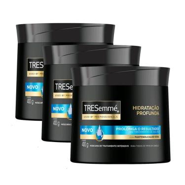 Imagem de Kit 3 Máscara de Tratamento TRESemmé  Pro-Hidratação Ativa 400g