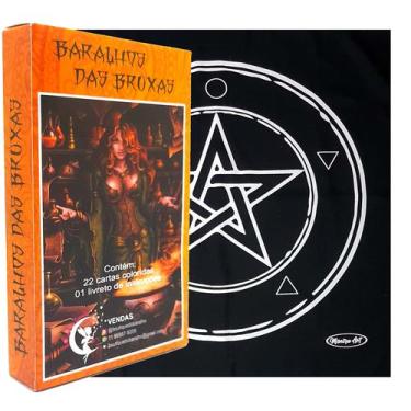 Imagem de Kit Bruxa Iniciante Tarô das Bruxas c/ manual e Toalha Wicca - Flash