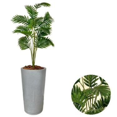 Imagem de Planta Artificial Palmeira Com Vaso Cone Polietileno Grande - PlantaIm