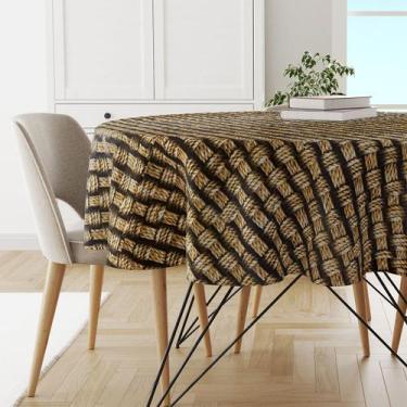 Imagem de Toalha Mesa Plástica Térmica Cs Ratan Bg 4 lugares Redonda - IDEALIZA