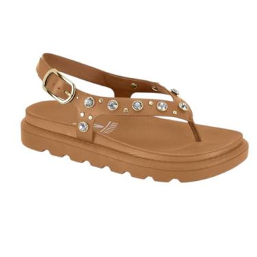 Imagem de Sandália Papete Feminina Flatform Tratorada com Tachas Vizzano 6510.125 (Camel, BR, Adulto, Numérico, 35)
