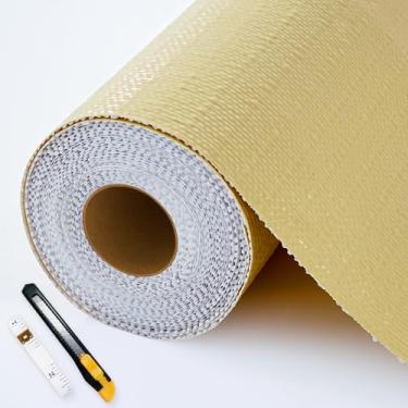 Imagem de Forro de gaveta e prateleira, forros de armário de cozinha não adesivos, papel de prateleira antiderrapante, impermeável, lavável, engrossado para cômoda, prateleira de despensa, protetor de banheiro