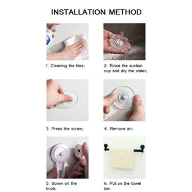 Imagem de AYNEFY Barra de Toalha única de Parede, Toalheiro Moderno Com Ventosa Abs, Ajustável de 52 a 82 Cm para Banheiro, Cozinha e Trailer (Branco)