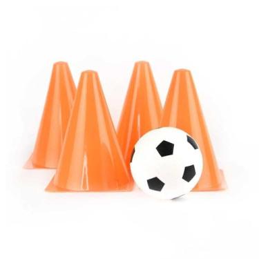 Imagem de Kit Treino De Futebol Com 4 Cones E Bola Infantil Escolinha - Dm Toys