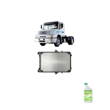 Imagem de Kit Radiador MB 1634/1938/2638 OM447/457LA + Aditivo MWM Concentrado Verde