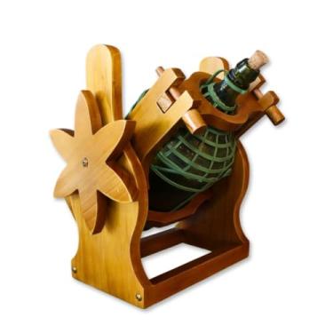 Imagem de Suporte Adega para Garrafão de Vinho em Madeira Maciça - Serve fácil - Cerejeira