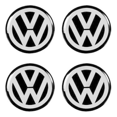 Imagem de Kit 4 Emblemas Resinados 48 mm Centro Calota Compatível com VOLKS Gol Bola G2 G3 G4 G5 G6 G7 Up Fox Voyage Parati Saveiro Bora Polo SpaceFox