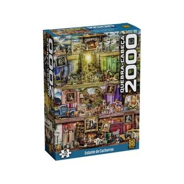 Imagem de Quebra-cabeça 2000 peças Estante de Cachorros