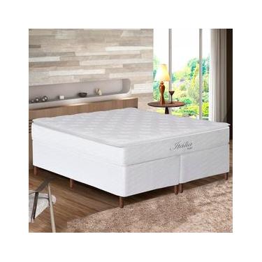 Imagem de Cama Box Queen Size Umaflex Itália com Pillow Top e Molas Ensacadas 69x158x198cm - Branco