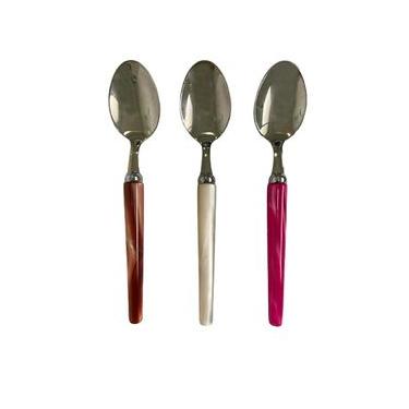 Imagem de Colher Chá Café 3 Peças 15cm Mesa Posta Colorido Bugatti