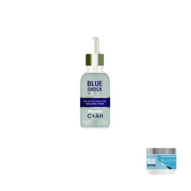 Imagem de Genérico Kit Blue Shock, Sérum Facial com Yarrow e Romã + Máscara Facial Repair, Hidratação e Revitalização, Pele Normal, Efeito Lifting, Loção, Unissex