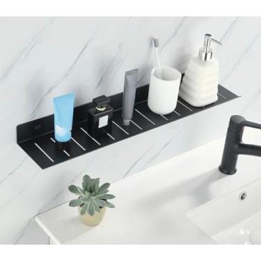 Imagem de Toalheiros de parede de alumínio para banheiro, chuveiro titular do quarto, barra de toalha, cabide(preto/CF-056)