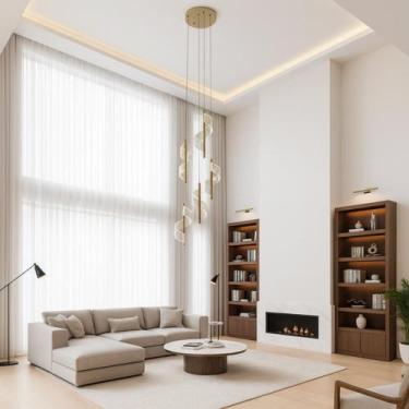 Imagem de Luminária Pendente Led 25w Com 5 Leds Em Espiral Moderno - LED+, Bivol