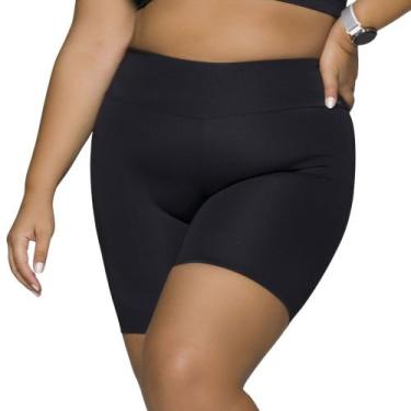 Imagem de Bermuda Plus Size Fitness Selene 24940-001, Preto, X1