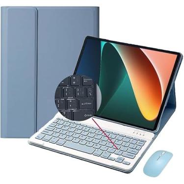 Imagem de HAOWSTRANG® Capa De Teclado Para Tablet Redmi Pad SE 11" 2023, Com Teclado E Mouse, Teclado Destacável Sem Fio Bluetooth Layout ABNT2