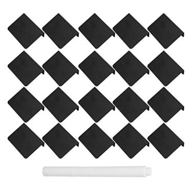 Imagem de SIWOTED 20pcs Mini Conjunto de Quadro-negro Fácil de Escrever Apagar Display Preto Sinais de Quadro com Caneta para Salão de Unhas de Casamento