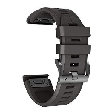 Imagem de BUDAY 26 pulseiras de silicone de liberação rápida de 22 mm para Garmin Fenix 7 7X 6X 6 Pro 5 5X Plus Epix Descent Mk2 Watch Easyfit Bracelet (Cor: O, Tamanho: 22mm Fenix 7X-Epix)