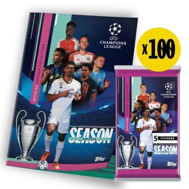 Imagem de Kit Oficial UEFA Champions League 2023/24 - Albúm Capa Cartão + 500 Figurinhas-Unissex