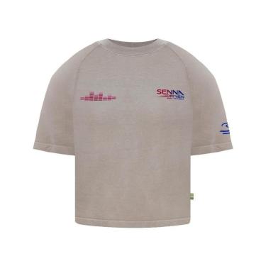 Imagem de Camiseta M/C Boxy Seek Your Beat Logomania Senna Feminino Driven Ayrton Senna-Feminino