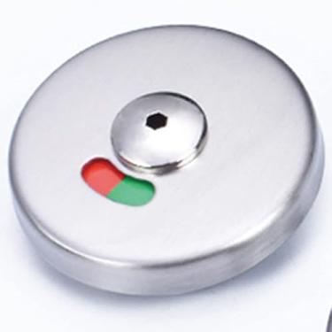 Imagem de Fechadura De Porta De Privacidade Para Banheiro, Indicador De Ocupação, Fechadura Redonda De Aço Inoxidável Para Homens E Mulheres, Banheiro(Type 2 -prata)