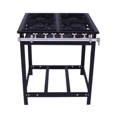 Imagem de Fogão a Gás Industrial Extra 4 Queimadores 2 Duplos E4D2 - Venâncio