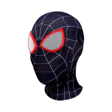 Imagem de Máscara De Cosplay Do Homem-Aranha Miles Morales Estilo Com Zíper Para