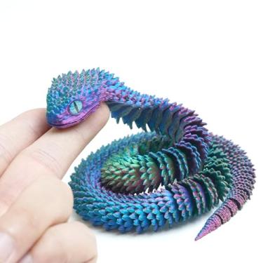 Imagem de Modelo snakeToys impresso em 3D, estátua de renda animal articulada flexível, inquietação, brinquedo para TDAH, presente de Páscoa fantasia surpresa para crianças, meninos e meninas (RGB)